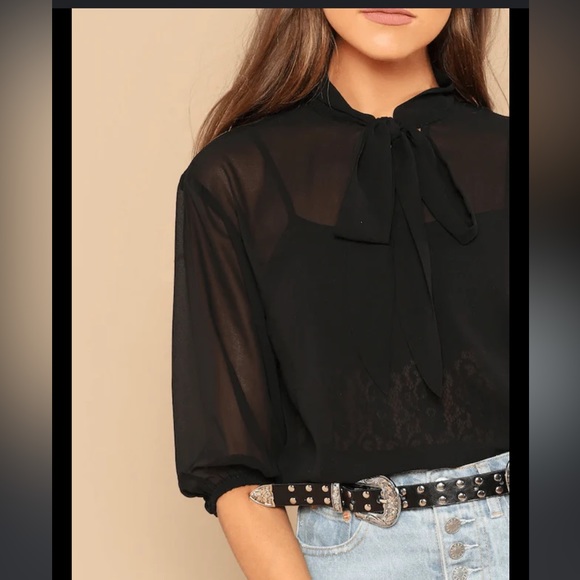 Pins and needles sheer blouse size medium item 05-31 - Picture 2 of 10